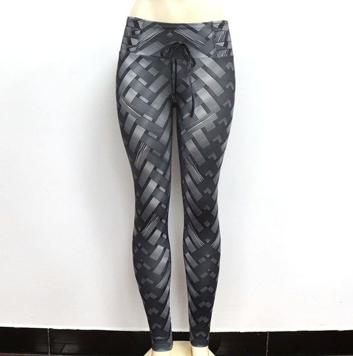 Barbarella Leggings, High Waist 'Iron Weave' Design Workout Pants