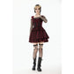 Dark in Love Morrigan Tartan Lace-Up Dress in Black