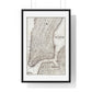 Map of the City of New York (circa 1850) from the Original, Framed Art Print