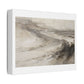 Tidal Memory in Stone and Smoke, Large Decor Art Print on Canvas