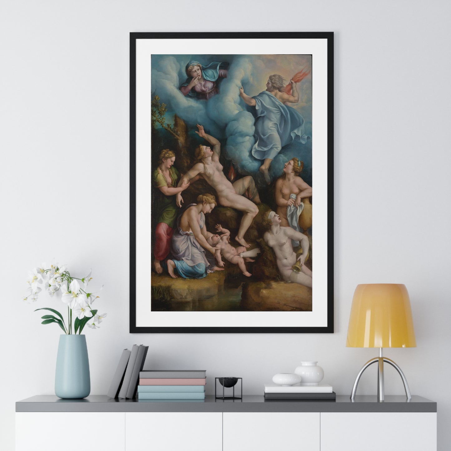 The Birth of Bacchus (circa 1530) by Giulio Romano Giulio Pippi, from the Original, Framed Art Print