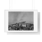 Passing Ships (October 1929) Black & White Photography from the Original, Framed Art Print