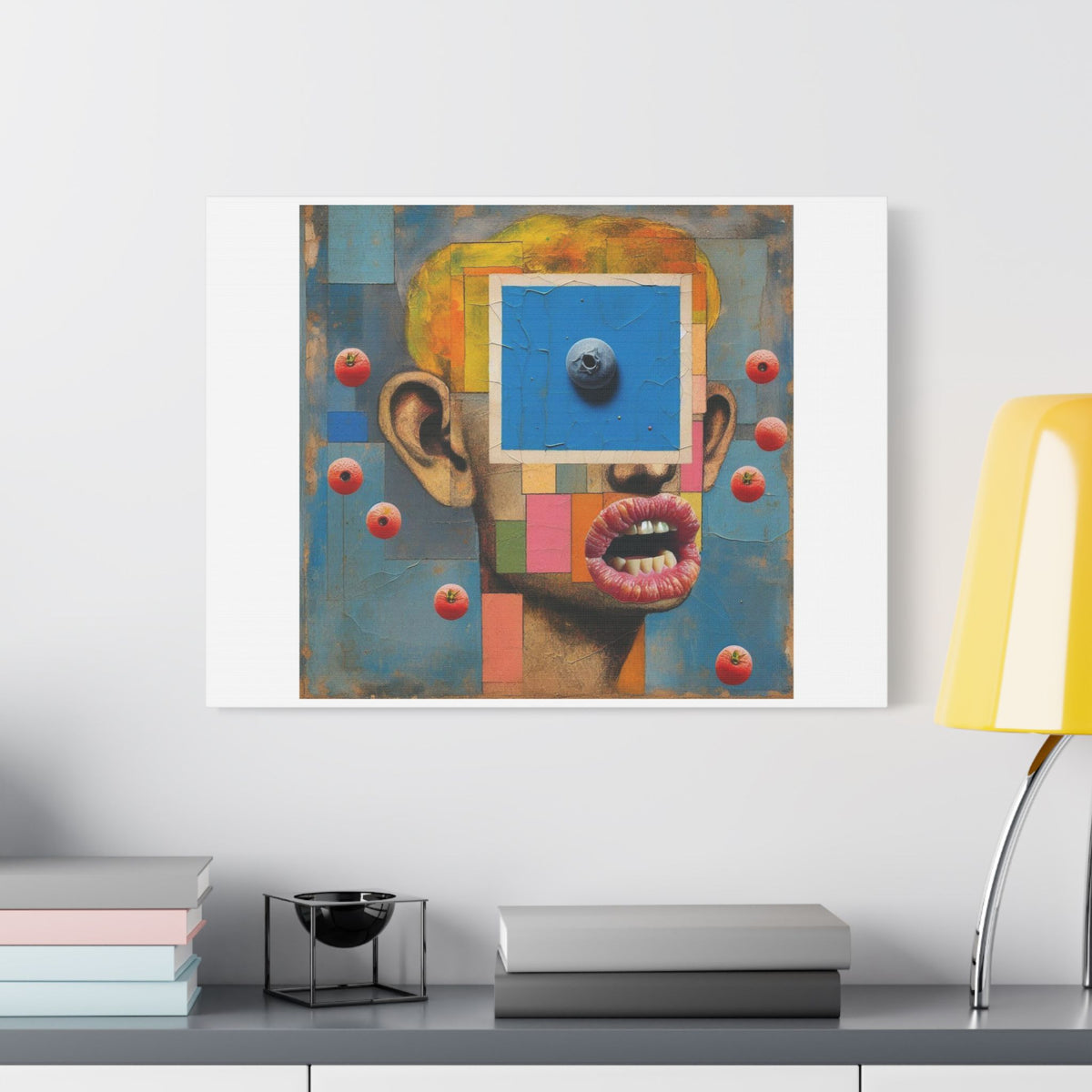 Twisted Portrait, Abstract Art Print on Canvas