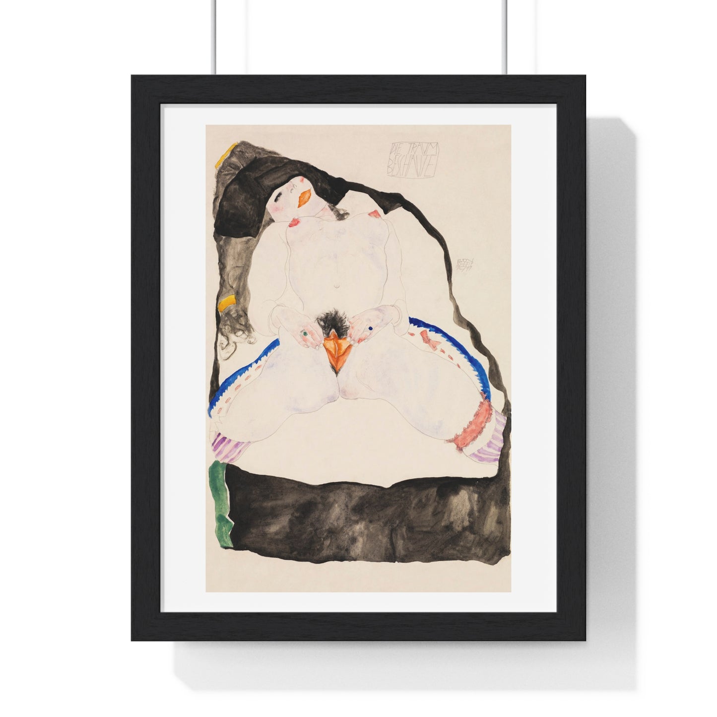 Observed in a Dream (1911) by Egon Schiele, from the Original, Framed Art Print
