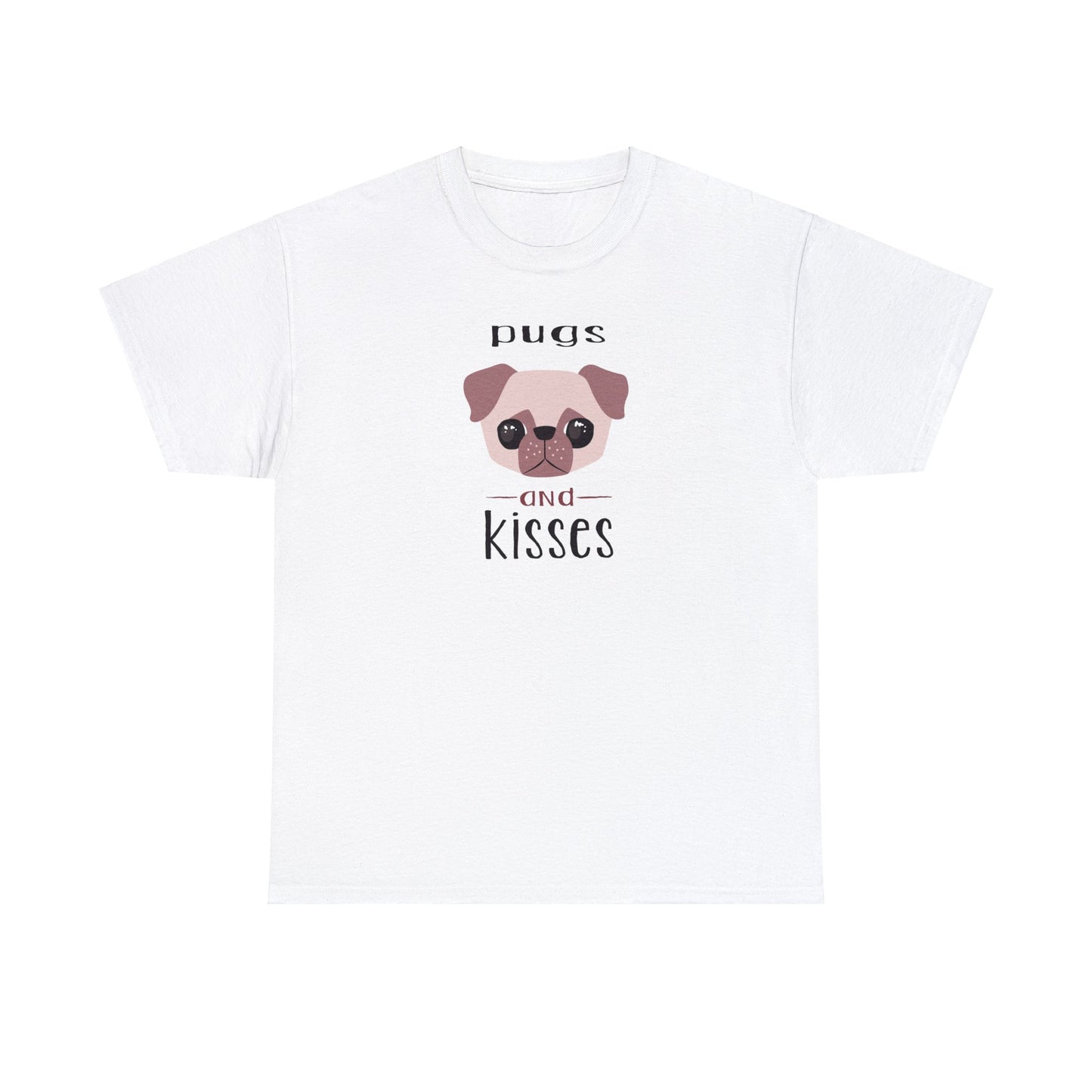 Pugs and Kisses, Pug Lover Cotton T-Shirt