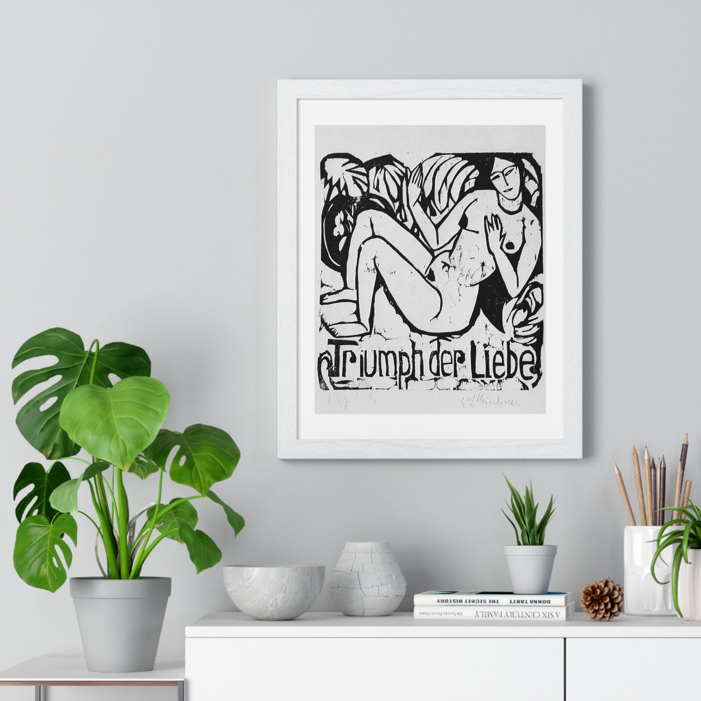 Triumph of Love 'Triumph der Liebe' by Ernst Ludwig Kirchner, from the Original, Framed Print