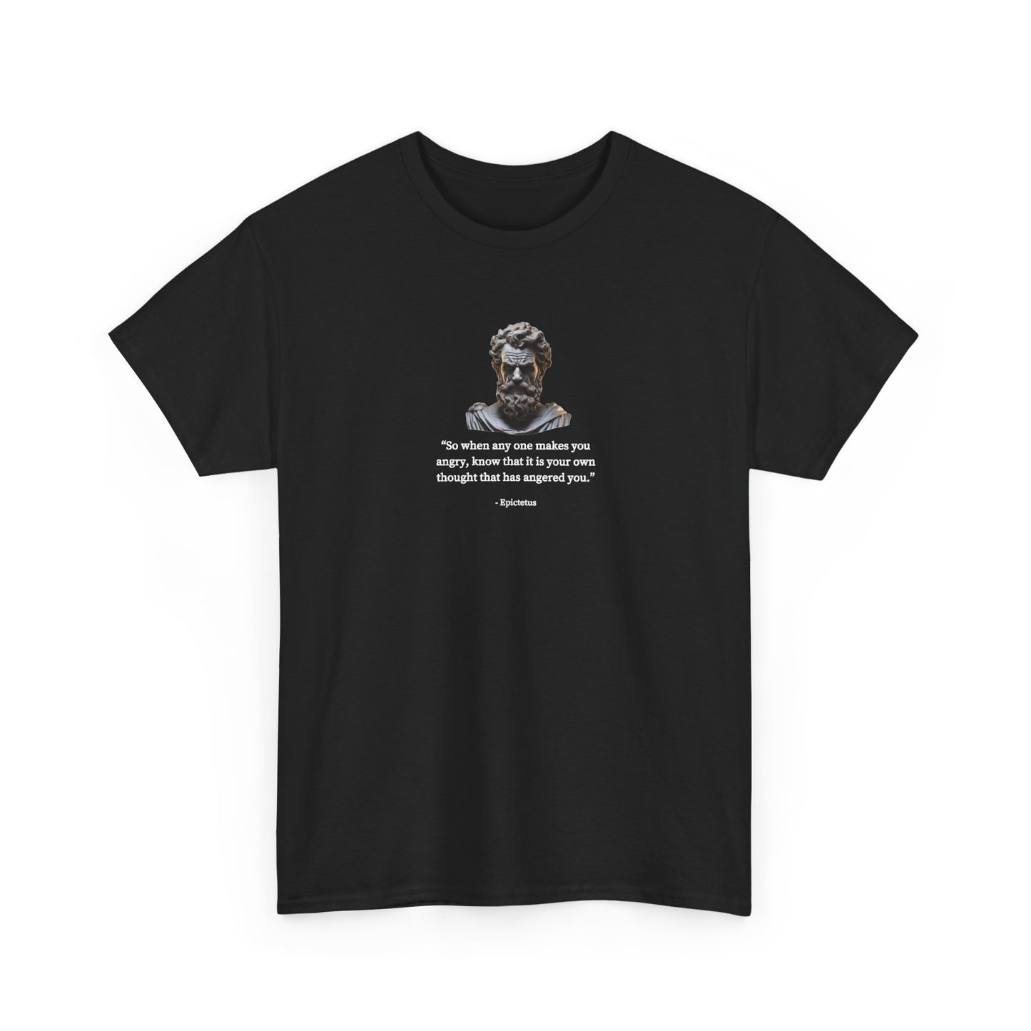 Epictetus on Stoicism and the Origins of Anger, Philosophy Tribute T-Shirt