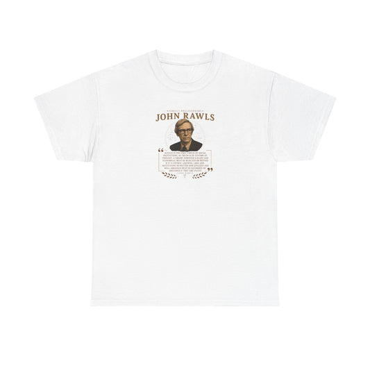 John Rawls on Justice and Social Institutions, Philosophy Tribute T-Shirt