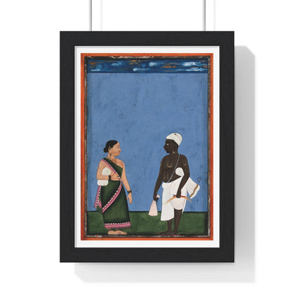 A Jain Farmer and Wife, Artist Unknown, from the Original, Framed Art Print