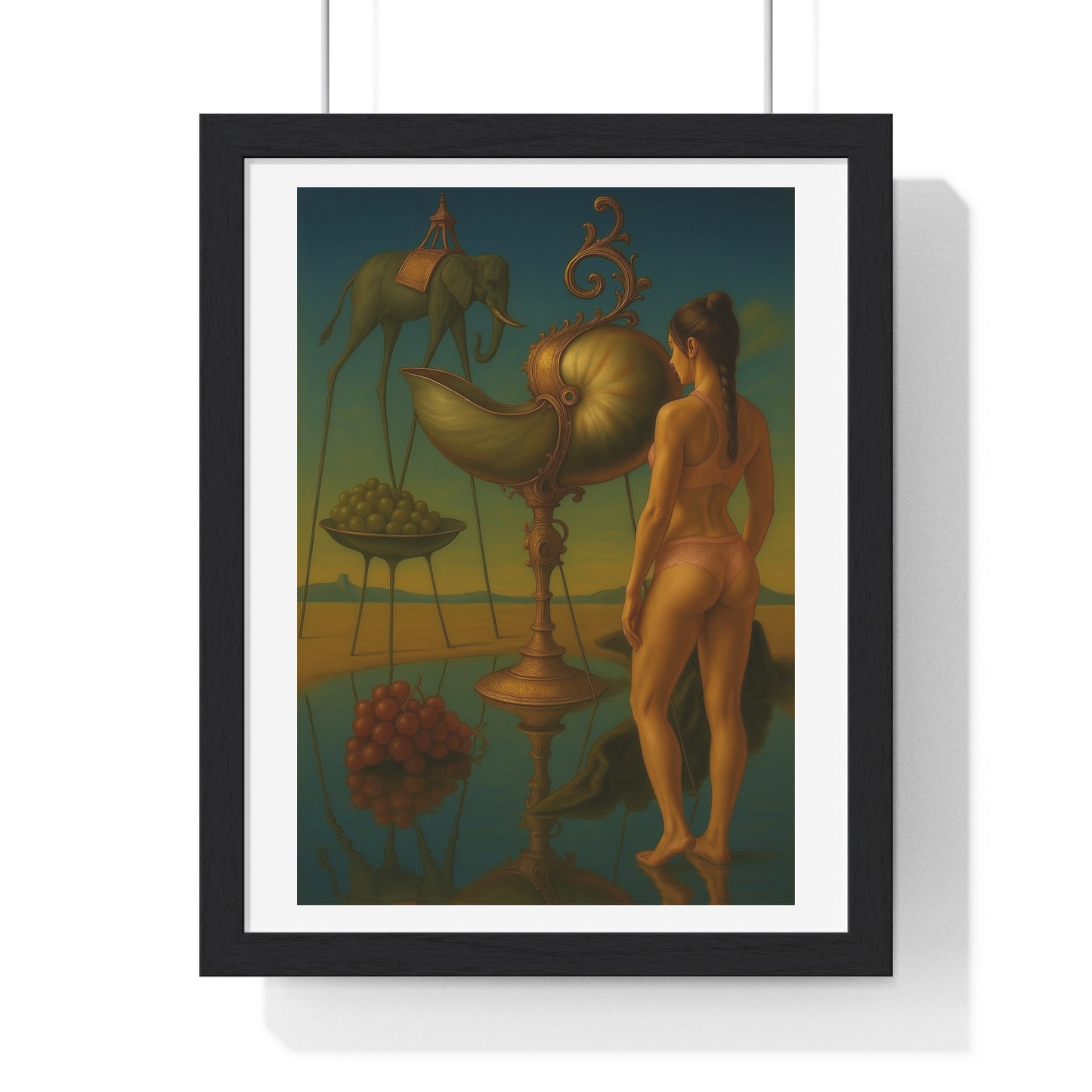 Waterfront Reality Distortion, Surrealist Art, Large Decor Print