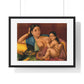 Woman Suckling an Infant, Indian Chromolithograph, from the Original, Framed Art Print