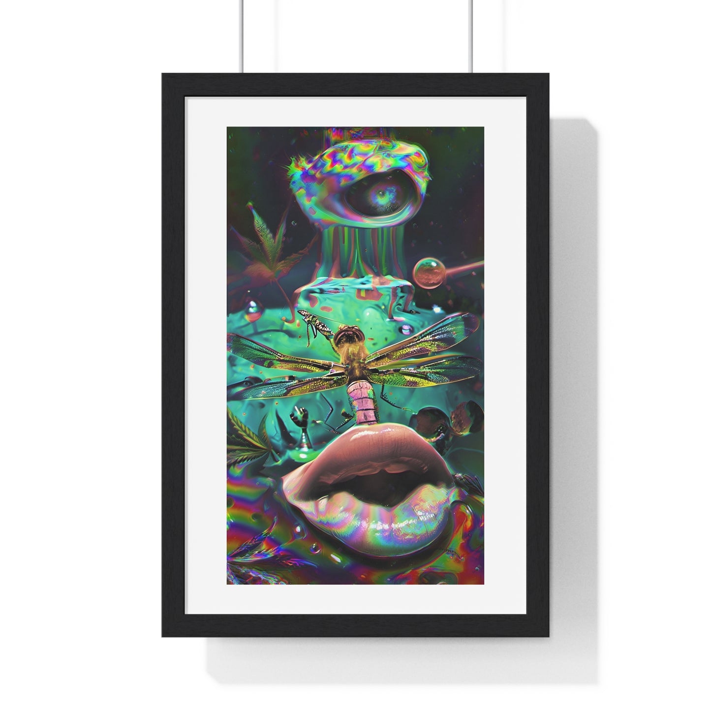 Gaia Psychedelic Art 'Designed by AI' Framed Art Print