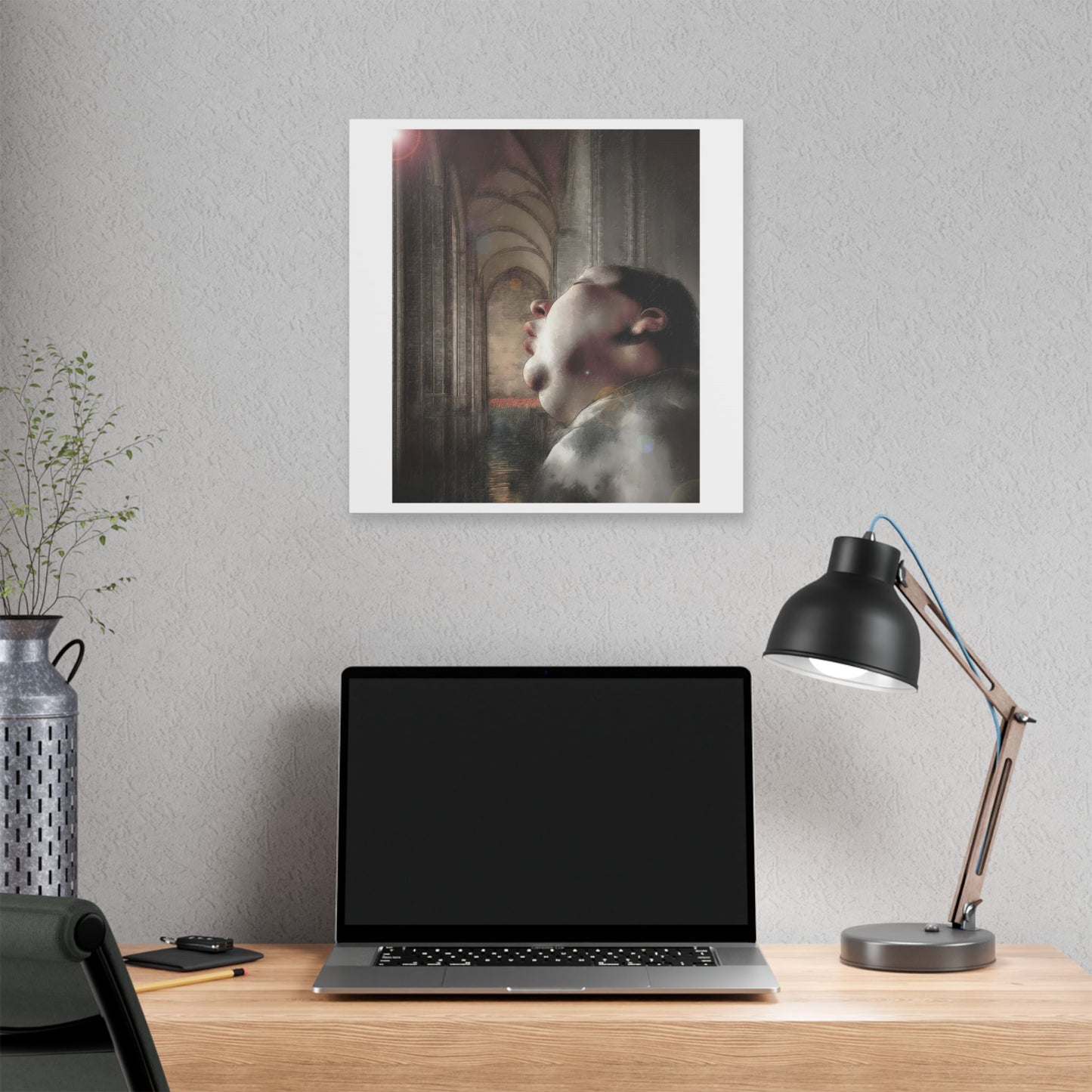 Dead to the World, Surrealist Art 'Designed by AI' Canvas Art Print