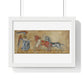 Two Miniatures from a Book of Old Testament Prophets (circa 1300) Unknown Artist, Framed Print