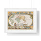 Map of all the Earth after the Flood (1671) by Joseph Moxon, from the Original, Framed Art Print