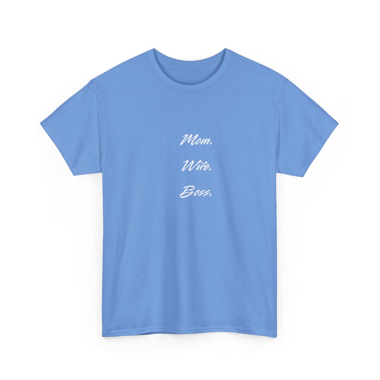 'Mom, Wife, Boss' Heavy Cotton T-Shirt