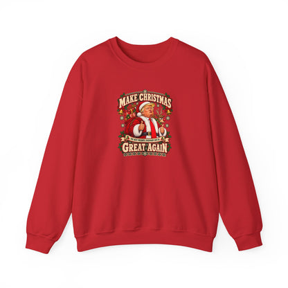 Funny Adult Christmas Jumpers: 'Make Christmas Great Again' Santa Crewneck