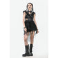 Dark in Love Seraphina Tiered Mesh and Ruffle Goth Gown