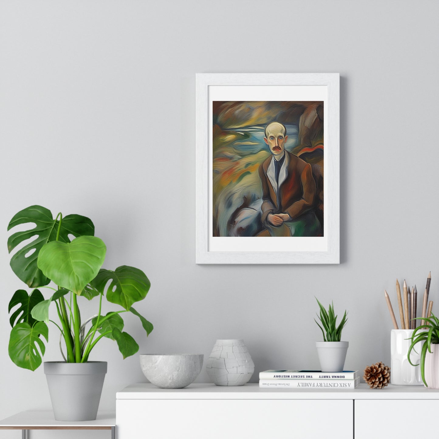 A Mind Adrift, Abstract Art 'Designed by AI', Framed Print