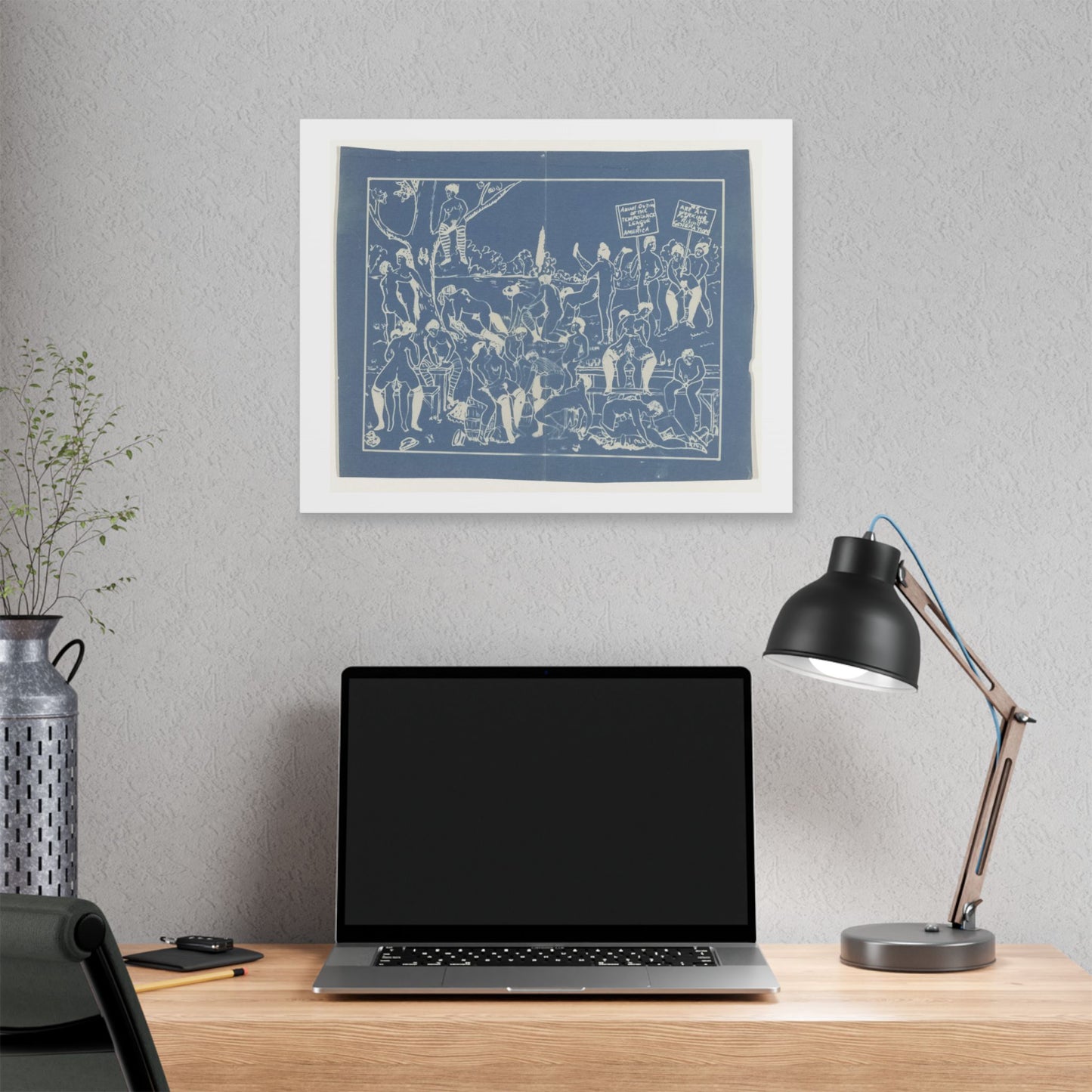 Fotoreproductie van Risqué Onderwerp, Tekening van een Orgie (circa 1900) by Anonymous, Canvas Art Print