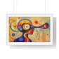 Mindful of Time, in the Style of Wassily Kandinsky 'Designed by AI' Framed Art Print