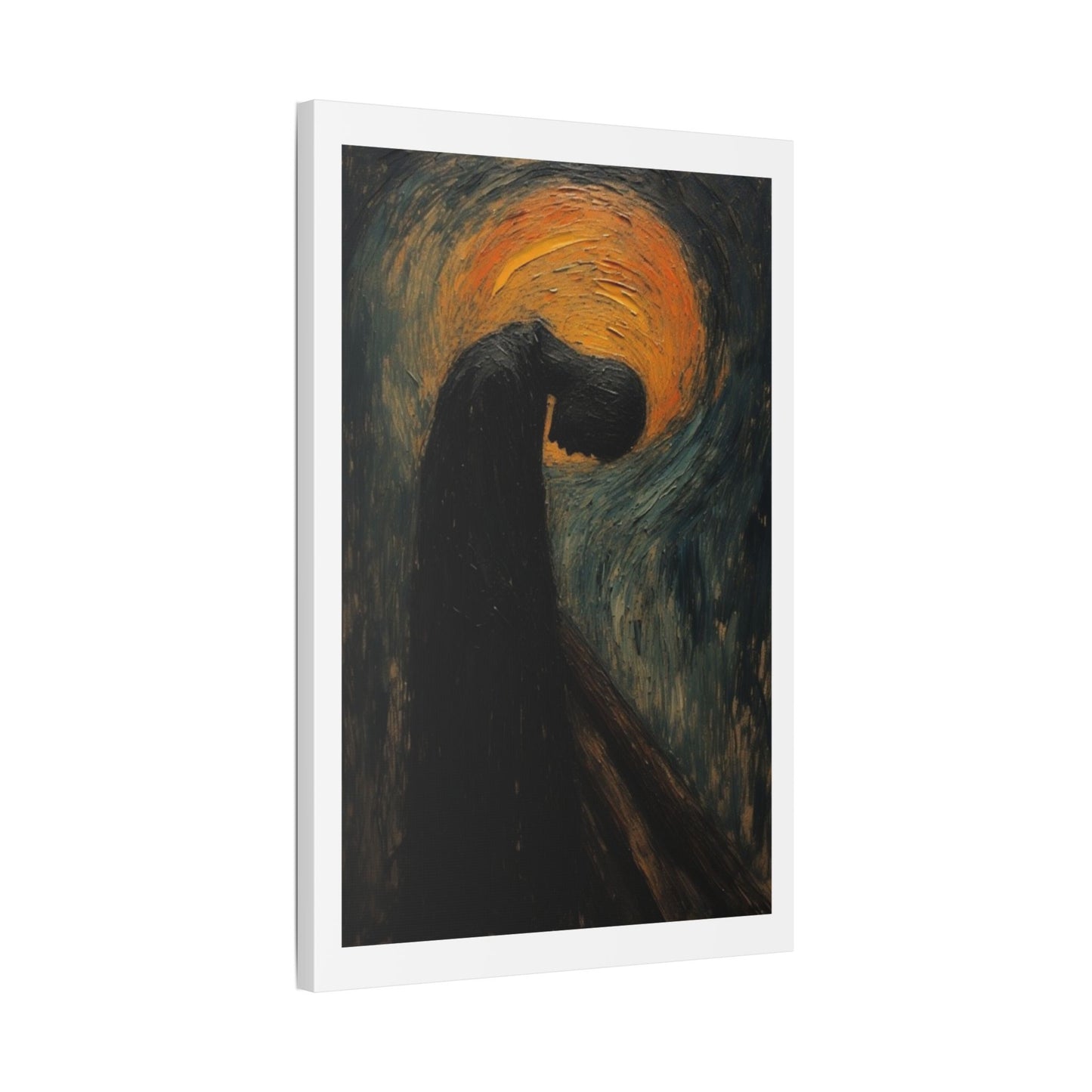 Endless Sadness Passing Through Nature, Oil on Canvas 'Designed by AI' Canvas Art Print