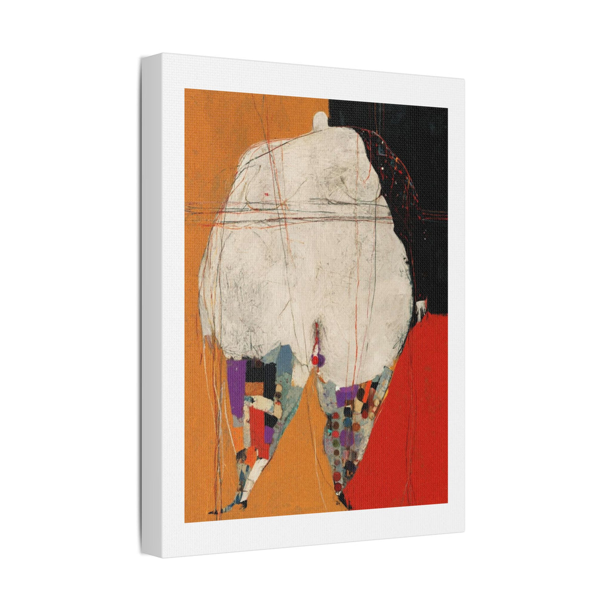Body, Neo-Surrealism, Art Print on Satin Canvas, Stretched