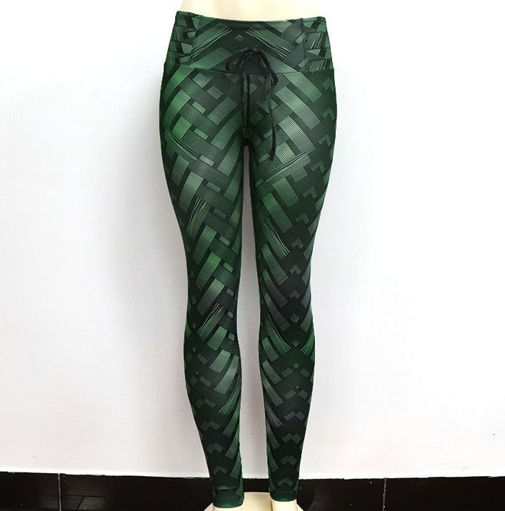 Barbarella Leggings, High Waist 'Iron Weave' Design Workout Pants