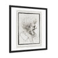 Caricature of a Man with Bushy Hair (circa 1495) by Leonardo da Vinci from the Original, Wooden Framed Print