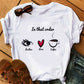 Lips and Lashes Design Women's Fashion T-Shirt