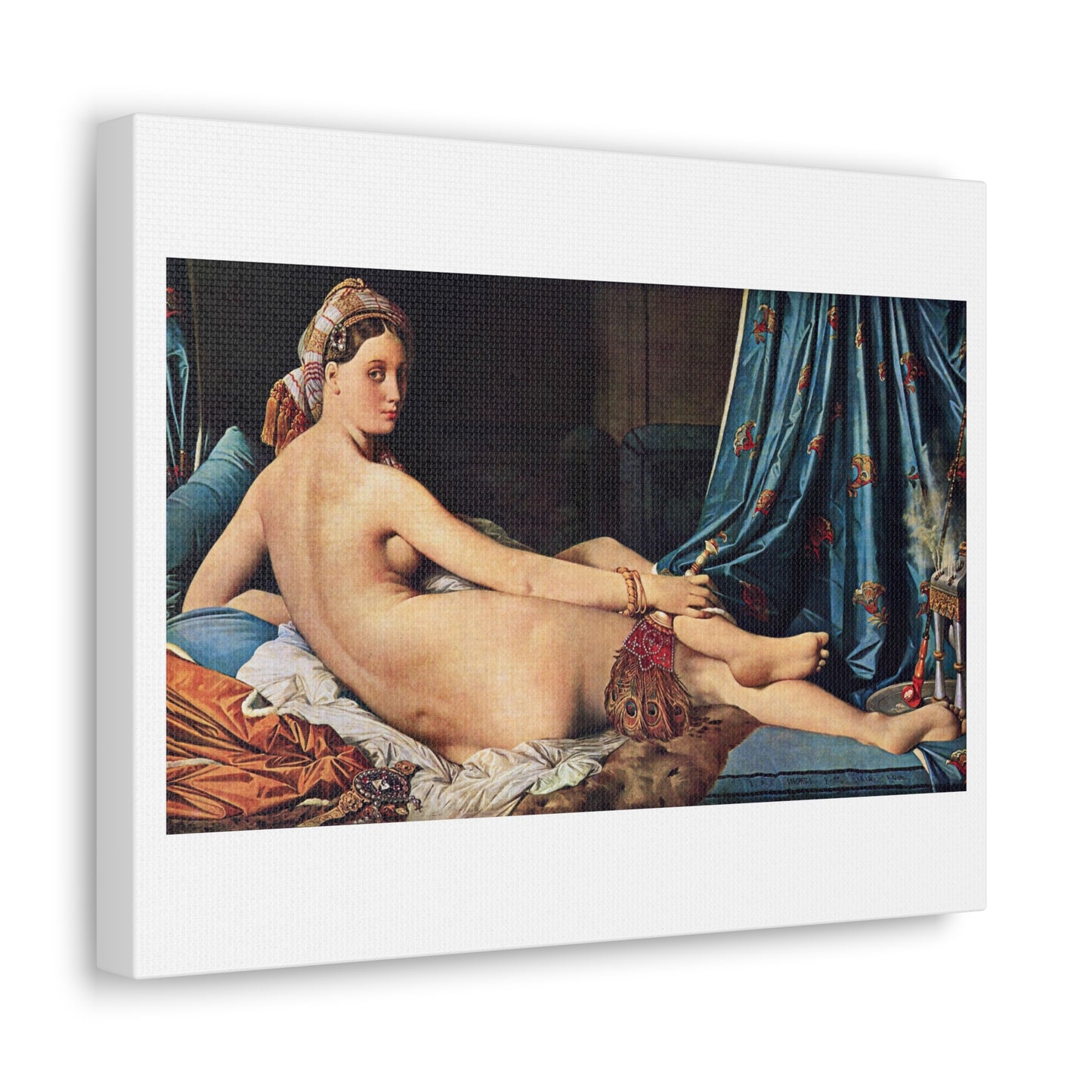 Grande Odalisque (1814) by Jean Auguste Dominique Ingres, Canvas Art Print from the Original