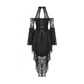 Dark in Love Gem Gothic Vine Lace-Tail Dress