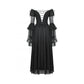 Dark in Love Millicent Black Tulle Feather Fantasy dress