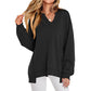 Vireous Colourful French-Stripe Loose Women's Sweatshirt, Plus Sizes