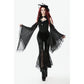 Dark in Love Erzebeth Velvet Lace Flare Trousers in Black