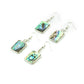 Natural Abalone Colourful Shell Rectangular Earrings