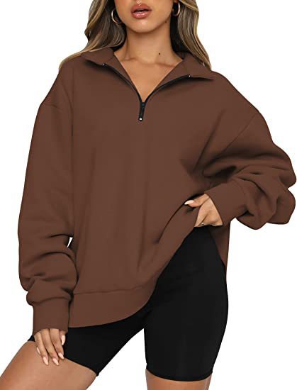 Vireous Turndown Collar Women's Sweatshirt Many Block Colours