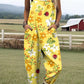 'Flower Power' Women's Casual Suspender Trousers