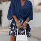 Vireous Fashion Print Doll-Sleeve Loose Summer Dress