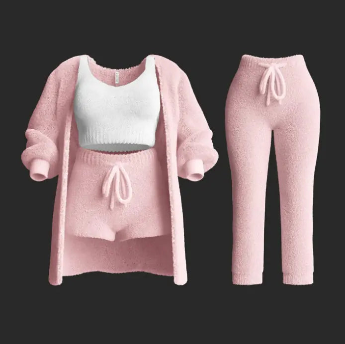 Women's Three-Piece or Four-Piece Casual Knit Set