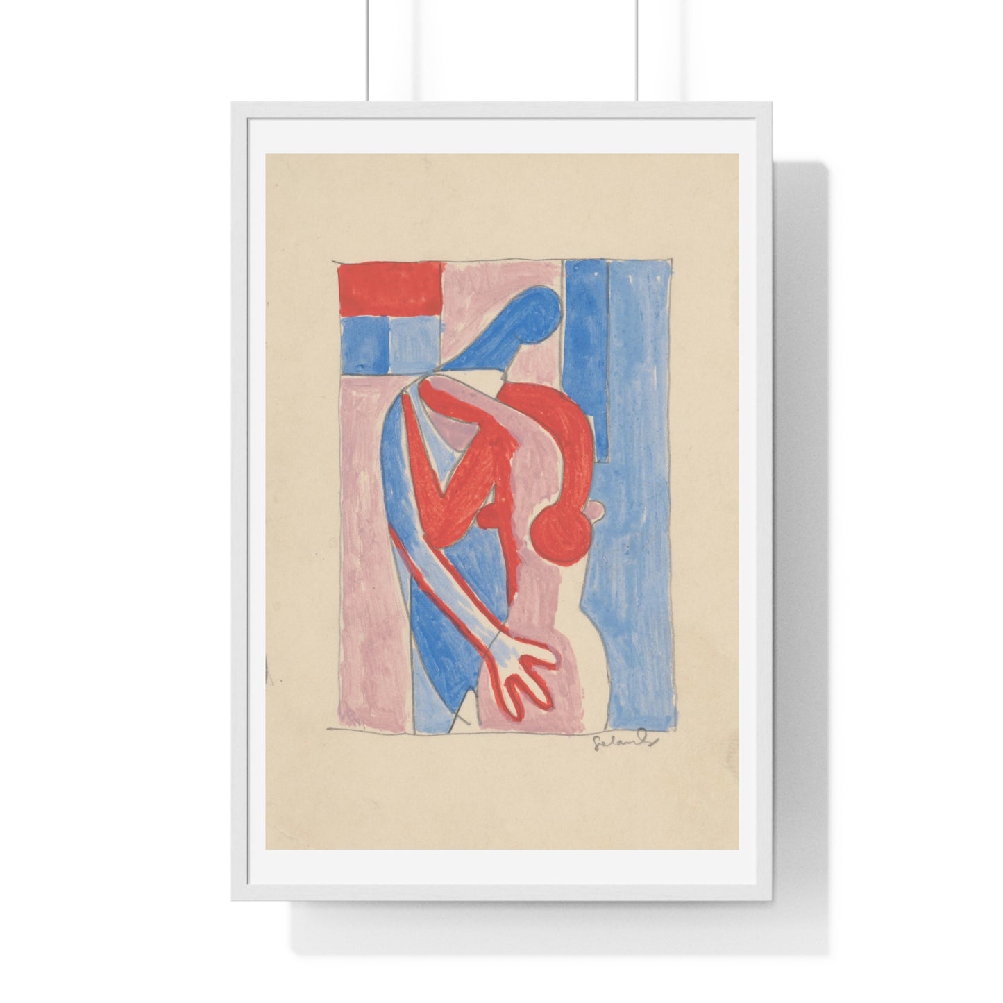 Embrace by Mikuláš Galanda, from the Original, Wooden Framed Print