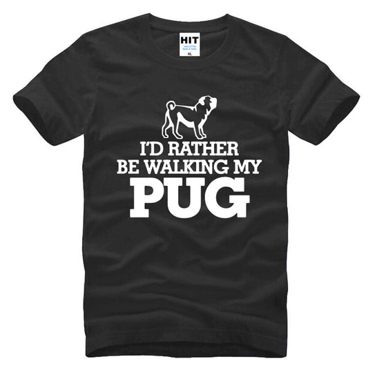 I'd Rather be Walking My Pug T-Shirt, Pug Lover Gift