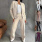 Women's Sports Two-Piece Suit, Zipper Jacket and Wide Leg Pants