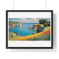 Cornish Harbour in Springtime 'Designed by AI' Framed Art Print