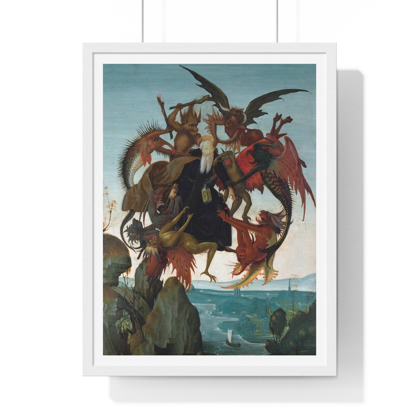 The Torment of Saint Anthony (1487) by Michelangelo Buonarroti, from the Original, Framed Art Print