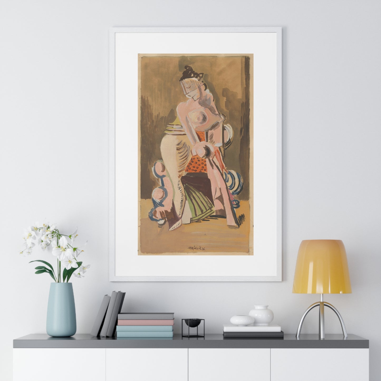 Widow (1936) by Cyprián Majerník, from the Original, Wooden Framed Print