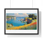 Cornish Harbour in Springtime 'Designed by AI' Framed Art Print