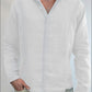 Vireous Men's Linen Hooded Sweatshirt