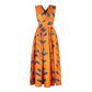 African Print Lightweight Long Dress, Multi Colours