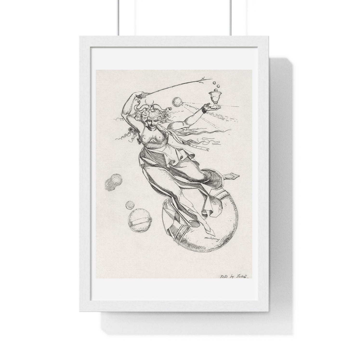 The Mighty Mother Sails Through the Air (1787) by Henry Fuseli, from the Original, Framed Art Print